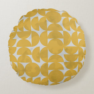 Seamless Watercolor Animal Art Print. Light Cheeta Round Pillow