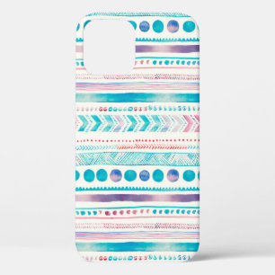 Seamless Watercolor Ethnic Tribal Ornamental Patte iPhone 12 Case
