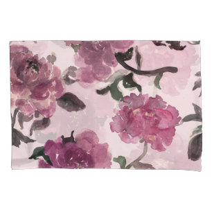 Seamless Watercolor Flowers Illustration Pattern Pillowcase