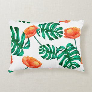 seamless watercolor illustration background tropic accent pillow
