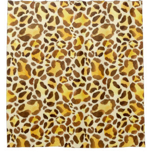 Seamless watercolor leopard pattern