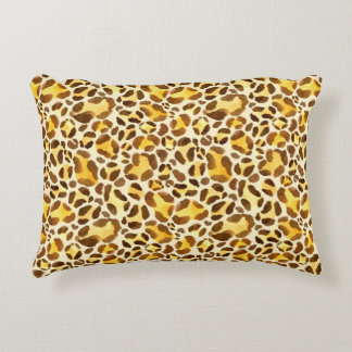 Seamless watercolor leopard pattern accent pillow