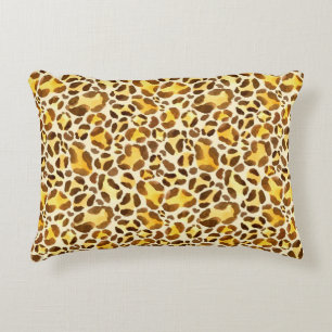 Seamless watercolor leopard pattern accent pillow