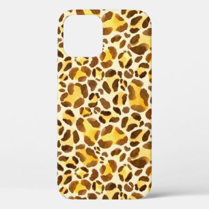Seamless watercolor leopard pattern iPhone 12 case