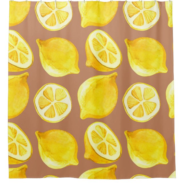 Seamless watercolor pattern with lemons (Front)
