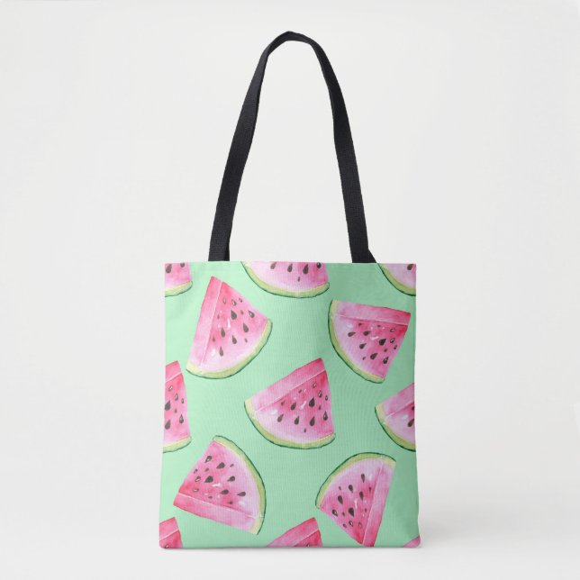 Seamless Watermelon Pattern in Watercolor style Wa Tote Bag (Front)