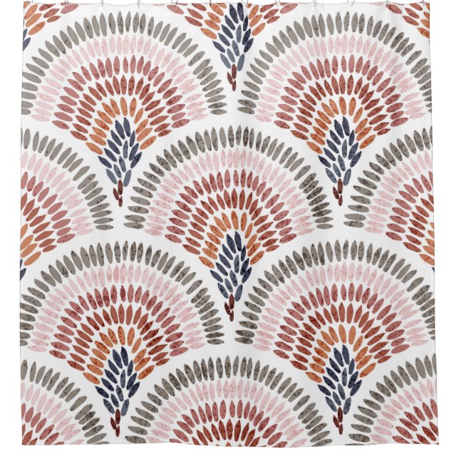 Seamless wavy pattern. Seigaiha design in polka do (Front)