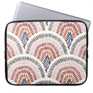 Seamless wavy pattern. Seigaiha design in polka do Laptop Sleeve