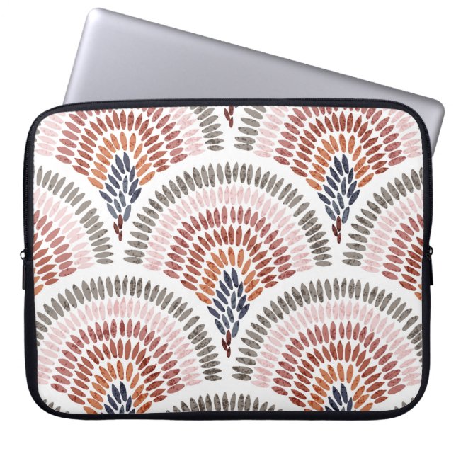 Seamless wavy pattern. Seigaiha design in polka do Laptop Sleeve (Front)