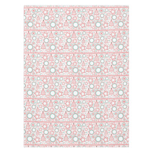 Seamless white Merry Christmas ornamental decor tr Tablecloth