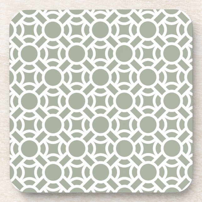 Seamless White Pattern DIY Background Colour Coaster (Front)