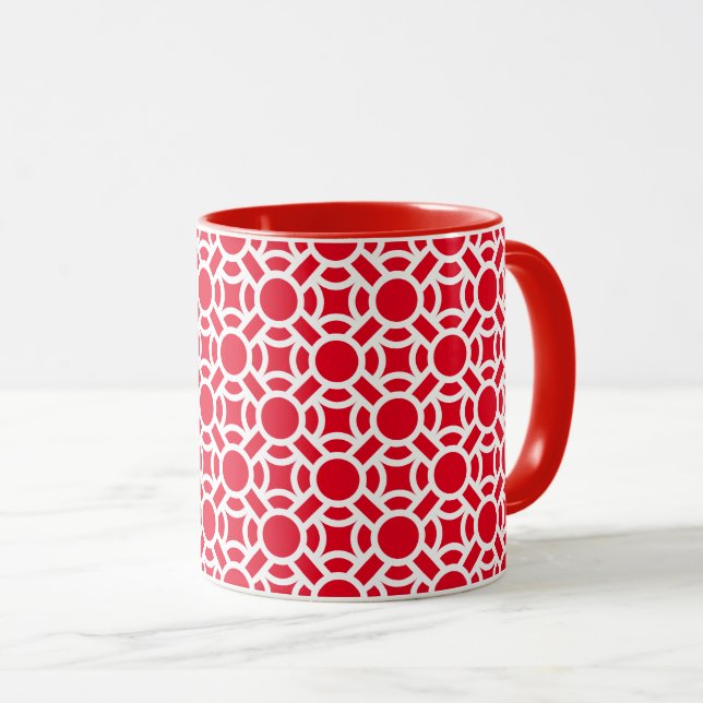 Seamless White Pattern DIY Background Colour Mug (Front Right)