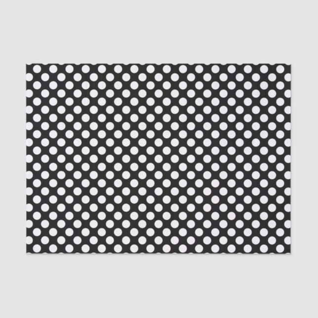 Seamless White Polka dot - Customizable background Tissue Paper (Front)