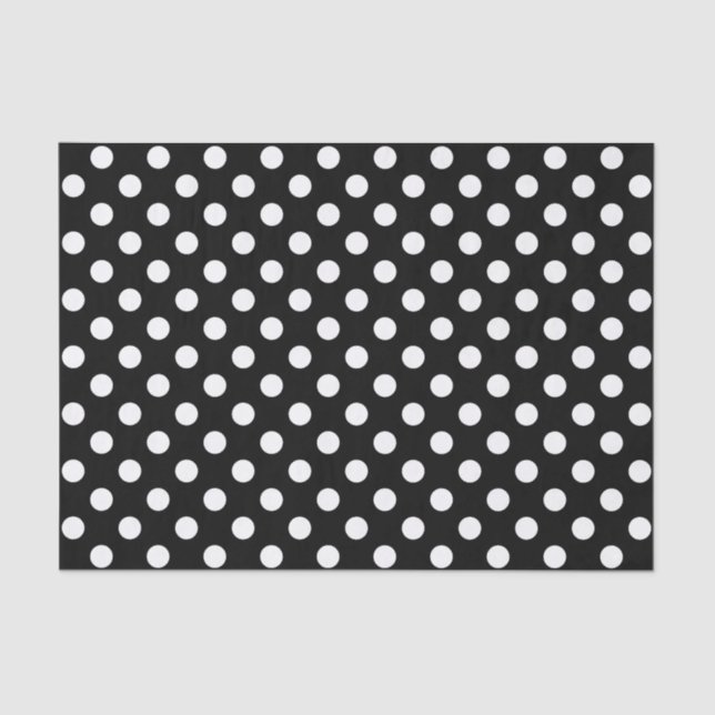 Seamless White Polka dot - Customizable background Tissue Paper (Front)