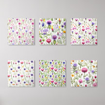 Seamless Wildflower Series Acrylic Photo Tile 