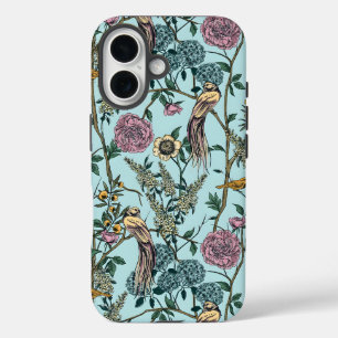 Seamless William Morris style floral pattern iPhone 16 Case