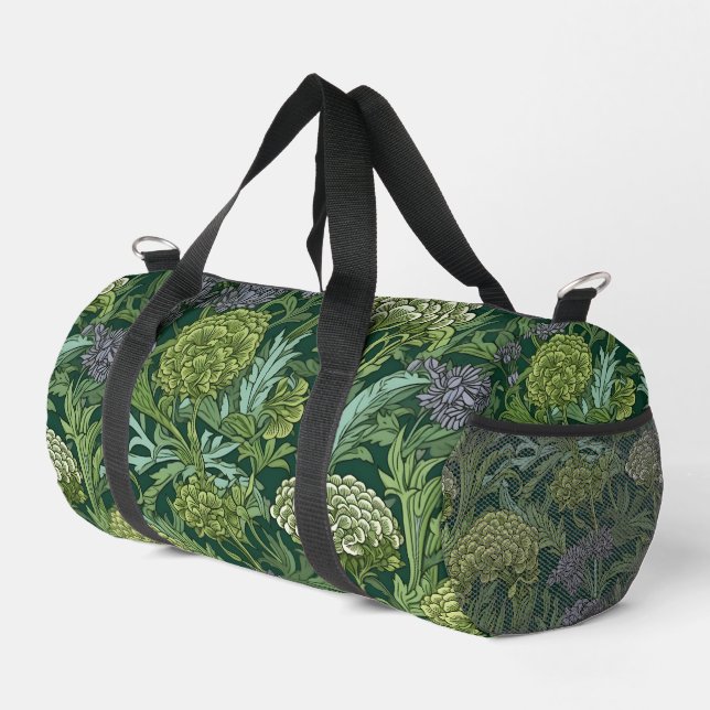 Seamless William Morris style floral pattern Duffle Bag (Right Corner)