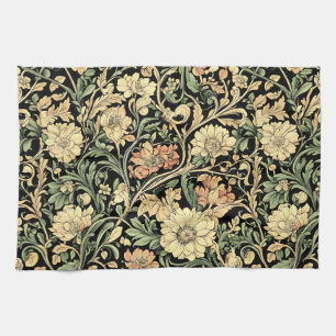 Seamless William Morris style floral pattern Kitch Kitchen Towel