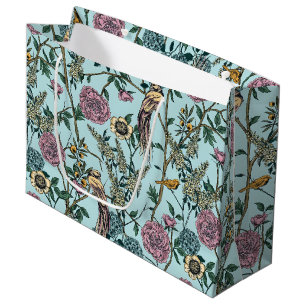 Seamless William Morris style floral pattern Large Gift Bag