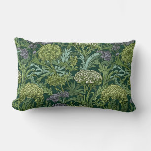 Seamless William Morris style floral pattern Lumbar Pillow