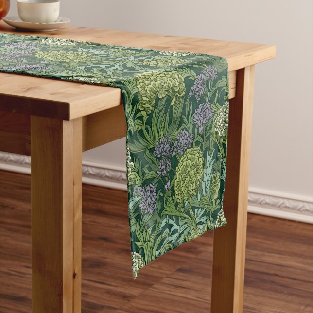 Seamless William Morris style floral pattern Short Table Runner (In Situ)