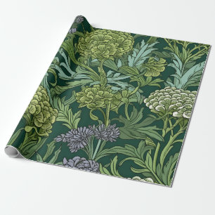 Seamless William Morris style floral pattern Wrapping Paper