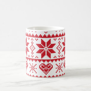 Seamless winter pattern Christmas mug