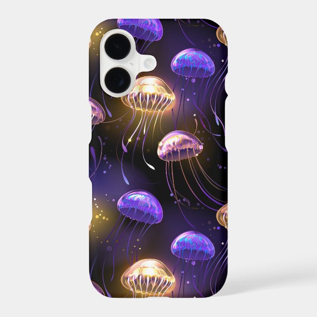 Seamless with glowing jellyfish (Back)