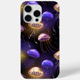 Seamless with glowing jellyfish iPhone 15 pro max case