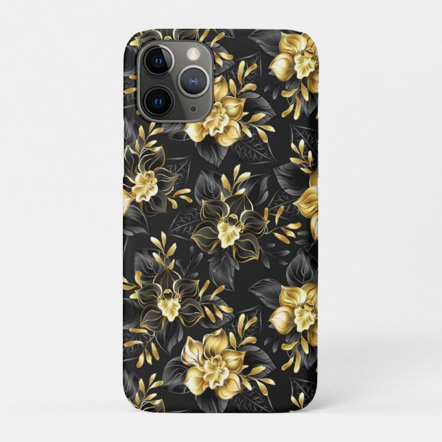 Seamless with jewellery orchids Case-Mate iPhone case (Back)