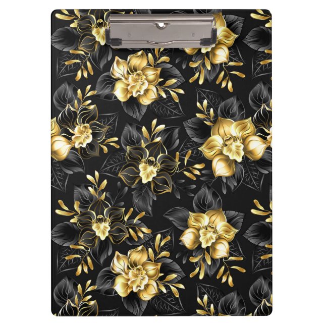 Seamless with jewellery orchids clipboard (Front)
