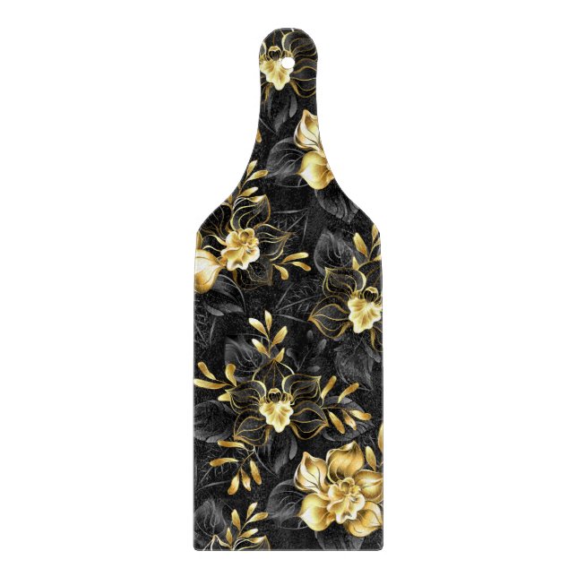 Seamless with jewellery orchids cutting board (Front)