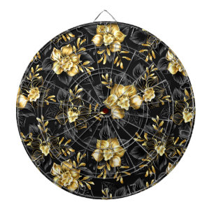 Seamless with jewellery orchids dartboard