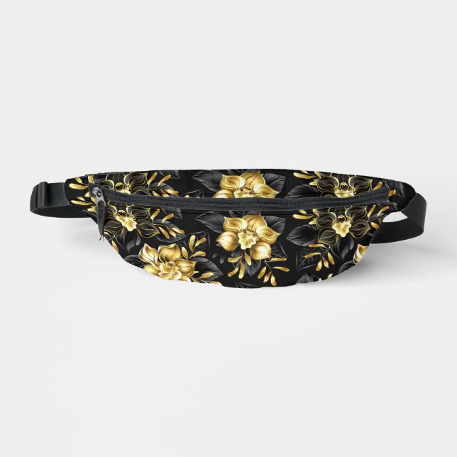 Seamless with jewellery orchids fanny pack (Front)