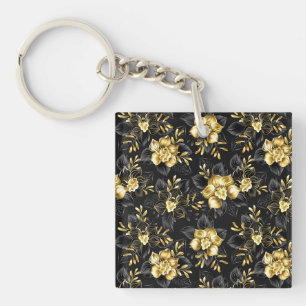 Seamless with jewellery orchids keychain