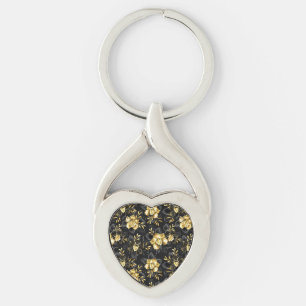 Seamless with jewellery orchids keychain
