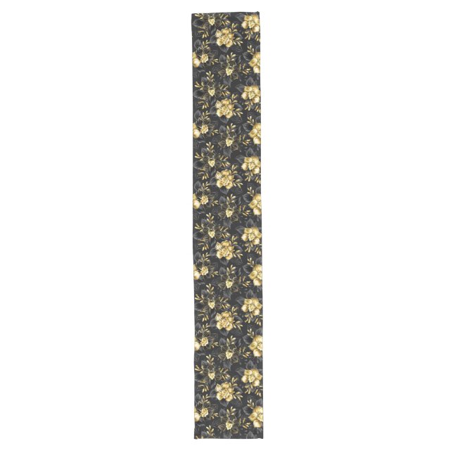 Seamless with jewellery orchids long table runner (Front)