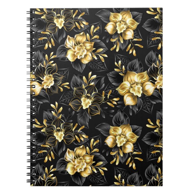 Seamless with jewellery orchids notebook (Front)