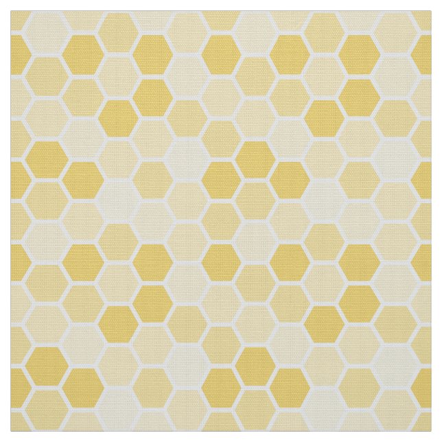 Seamless Yellow Honey Comb Pattern Fabric (Swatch)