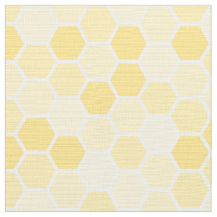 Seamless Yellow Honey Comb Pattern Fabric