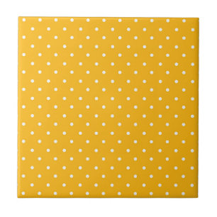 Seamless yellow-orange  polka dot  pattern  tile