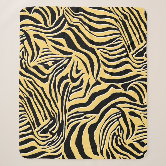 Seamless zebra pattern, animal. wallpaper,abstract sherpa blanket (Front)