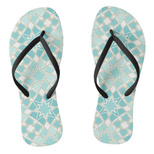 Seamless Zellige Tilework Flip Flops