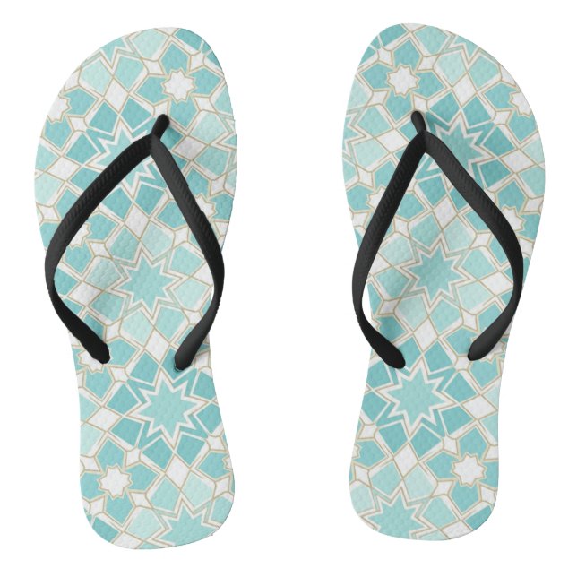 Seamless Zellige Tilework Flip Flops (Footbed)