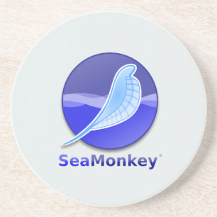 SeaMonkey Text Logo Coaster