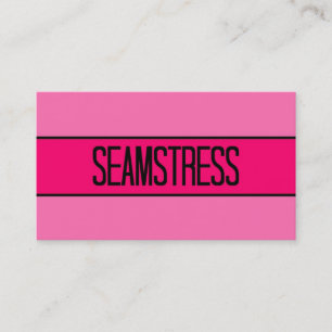 Seamstress Baby and Hot Pink Business Card
