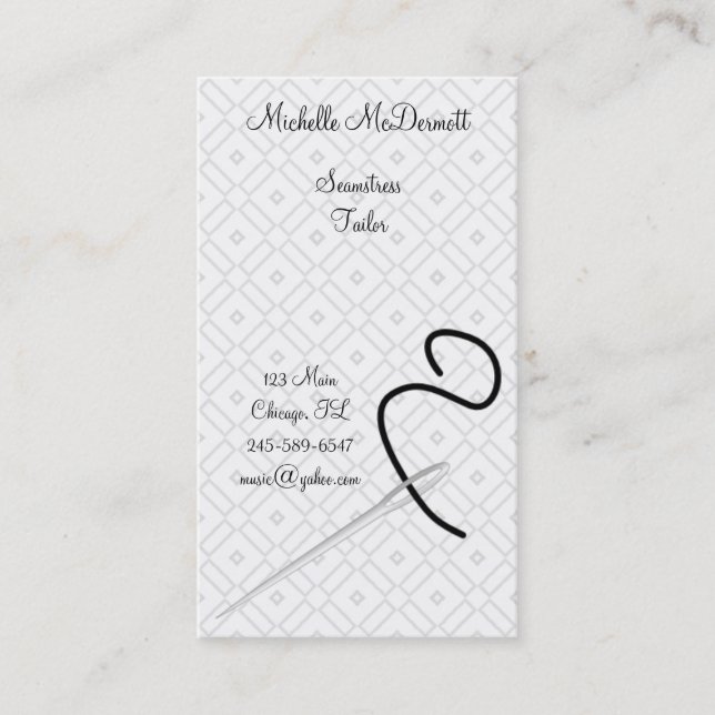 Seamstress Business Card (Front)