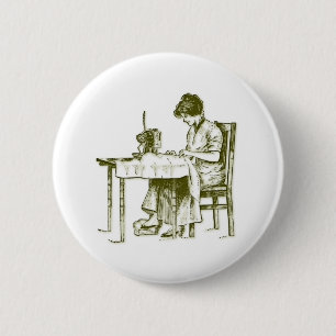 Seamstress design 2 inch round button