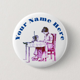 Seamstress design button