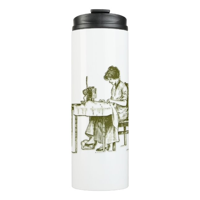 Seamstress design thermal tumbler (Front)